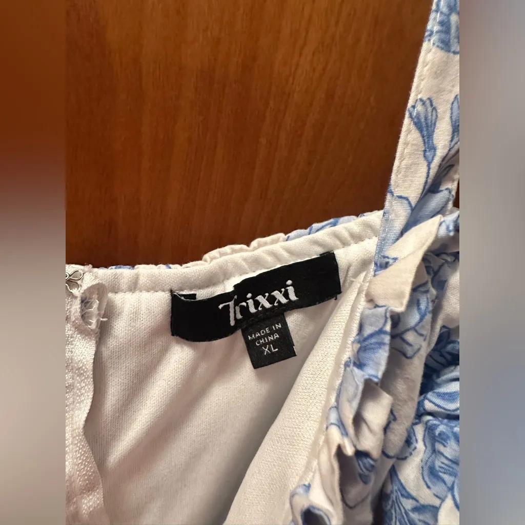 Trixxi Blue Floral Dress - Image 2