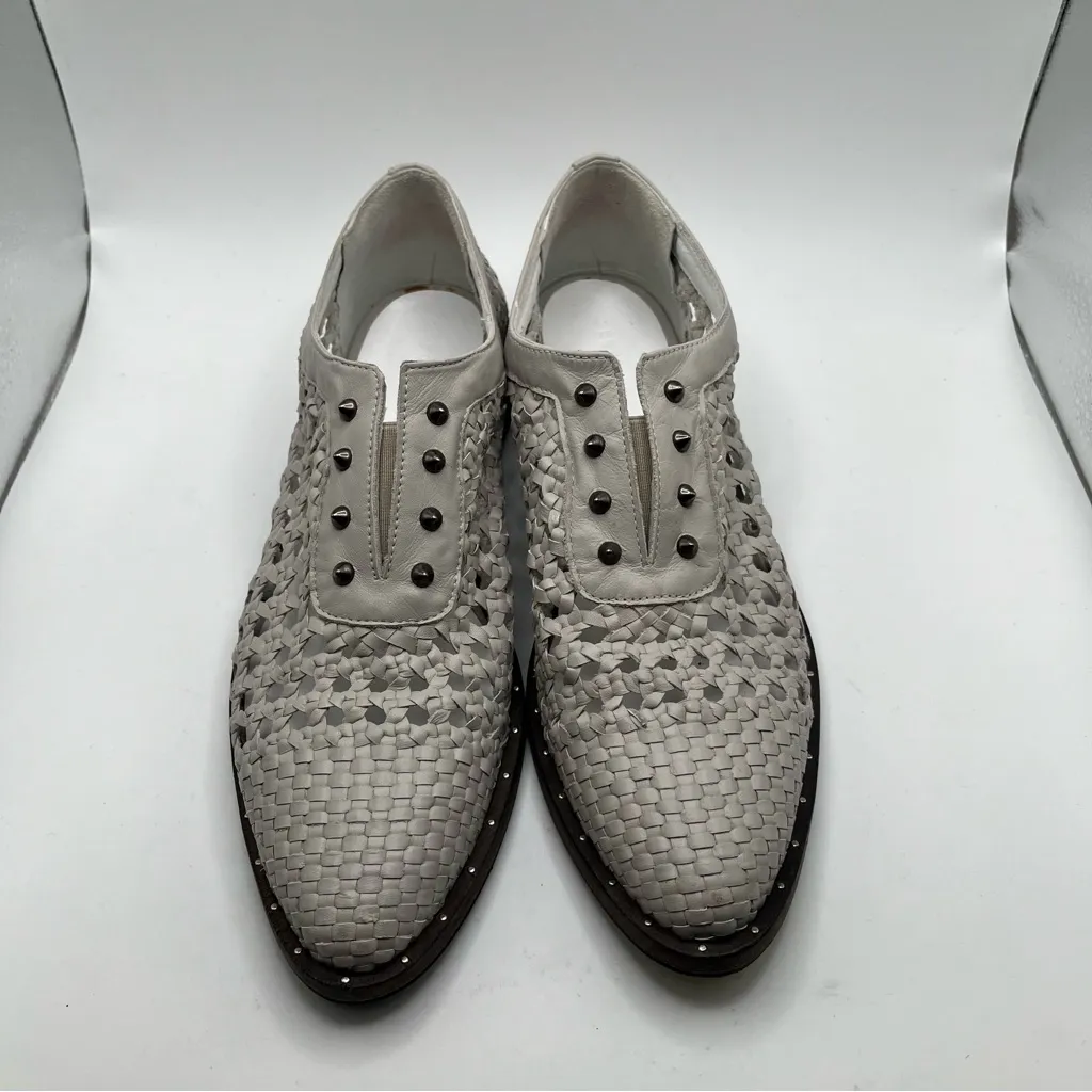 EUC Freda Salvador Wish Oxford Handwoven Loafers Flats size 7.5 boho leather - Image 3