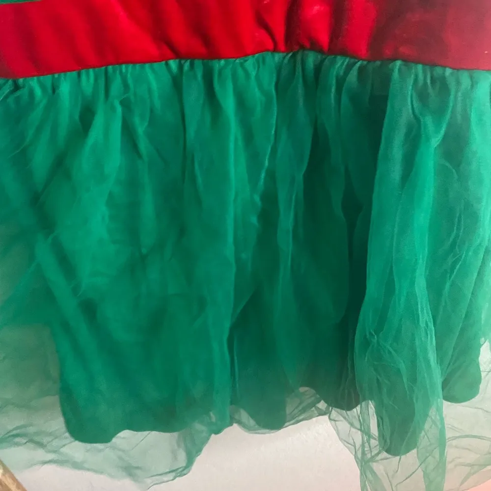 NWT Women Christmas Festive Holiday Costume Elf Green Tutu Dress XL Extra Large - Image 6