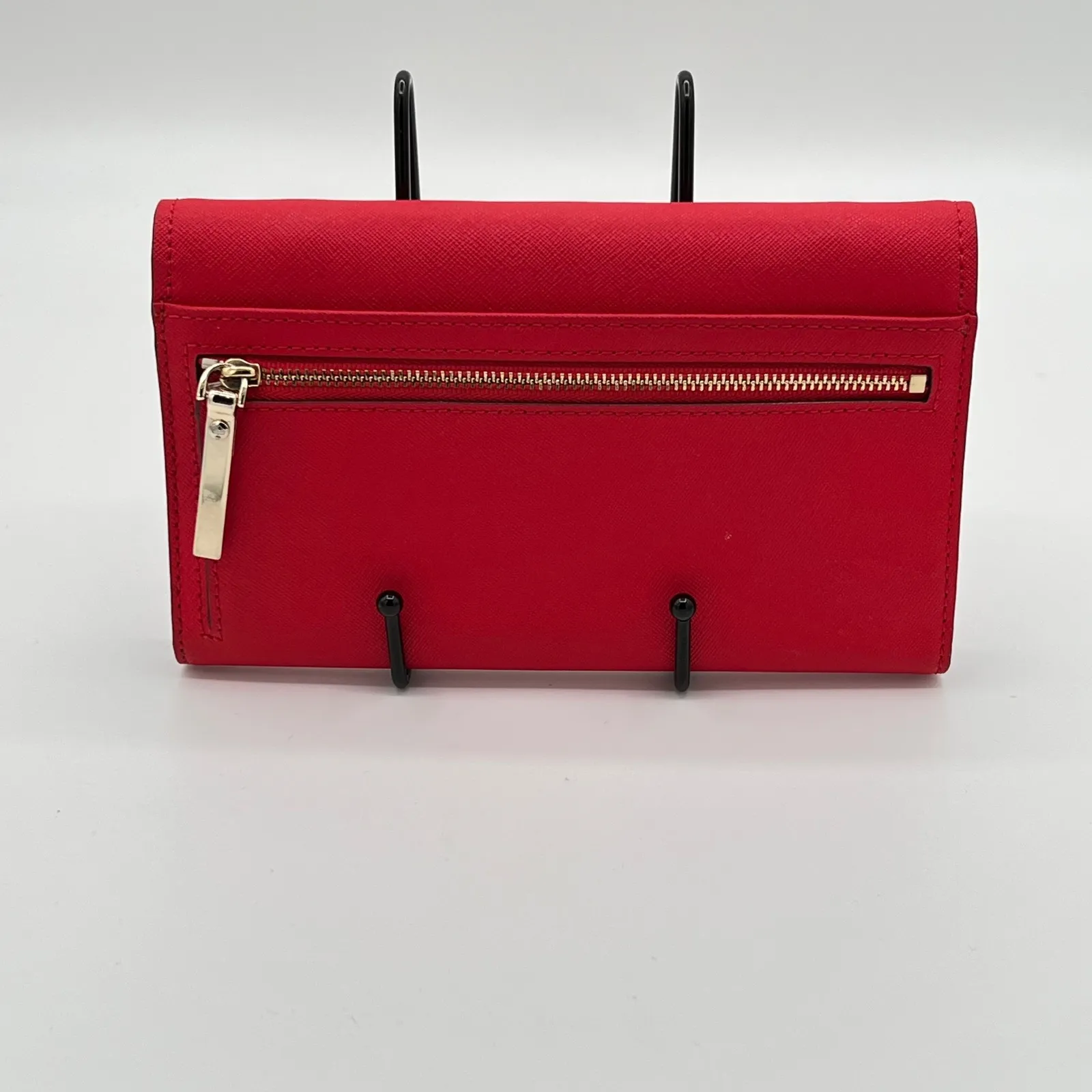 Kate Spade Cameron Street Stormie Red Saffiano Convertible Leather Wallet Luxury - Image 2