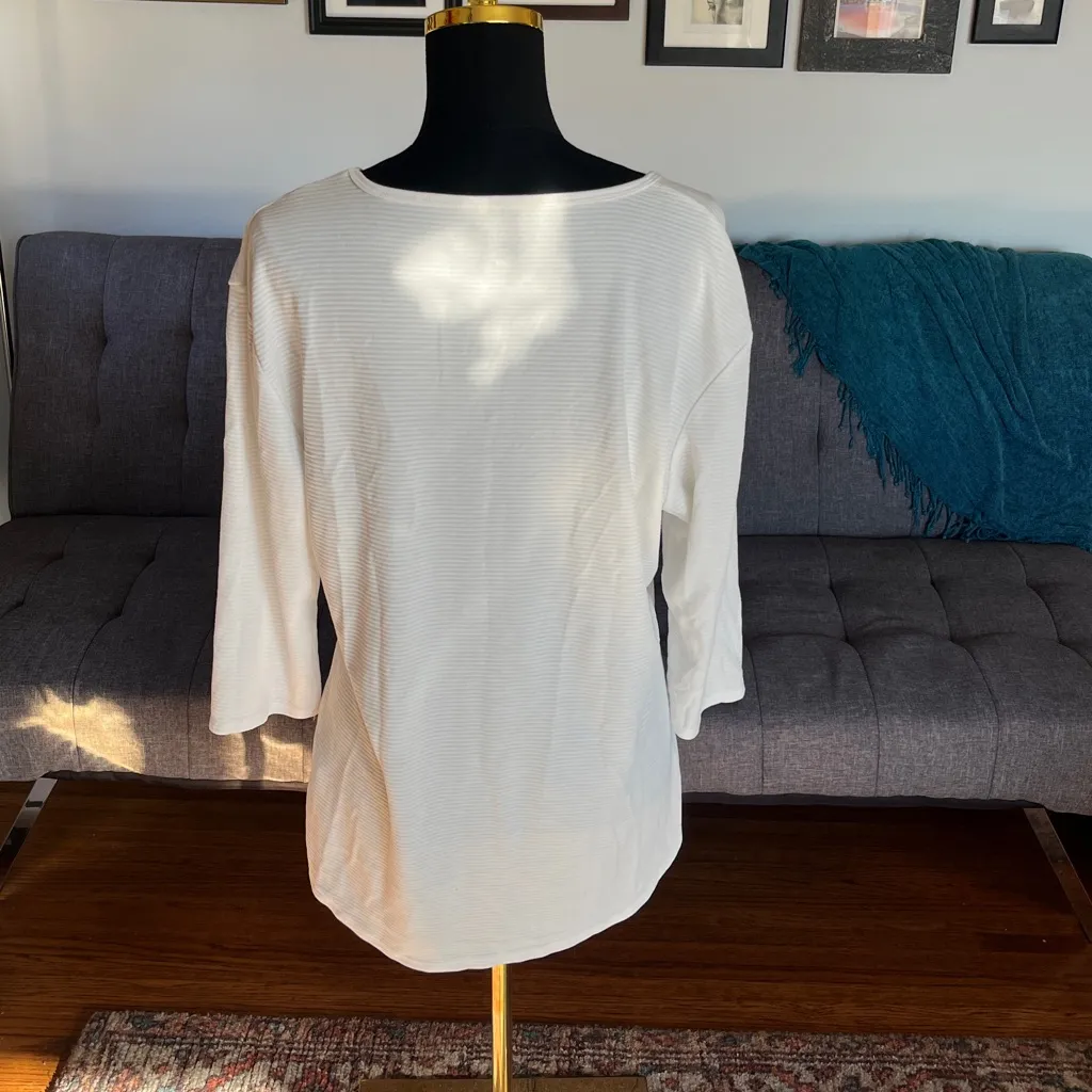 Women's White Tencel blend Seg'ments V - Image 3