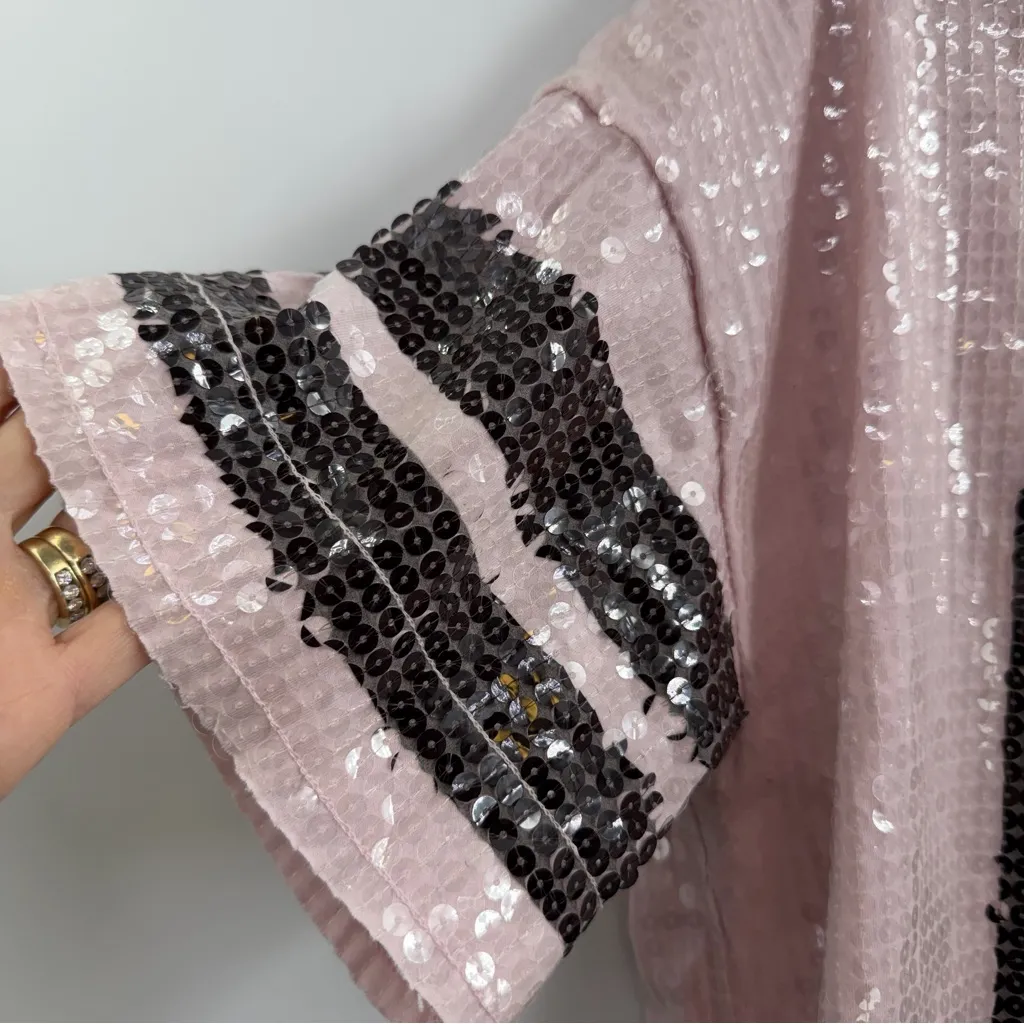 Free People Pink Oversized 65 Sequin Jersey size Medium We the Free - Image 3