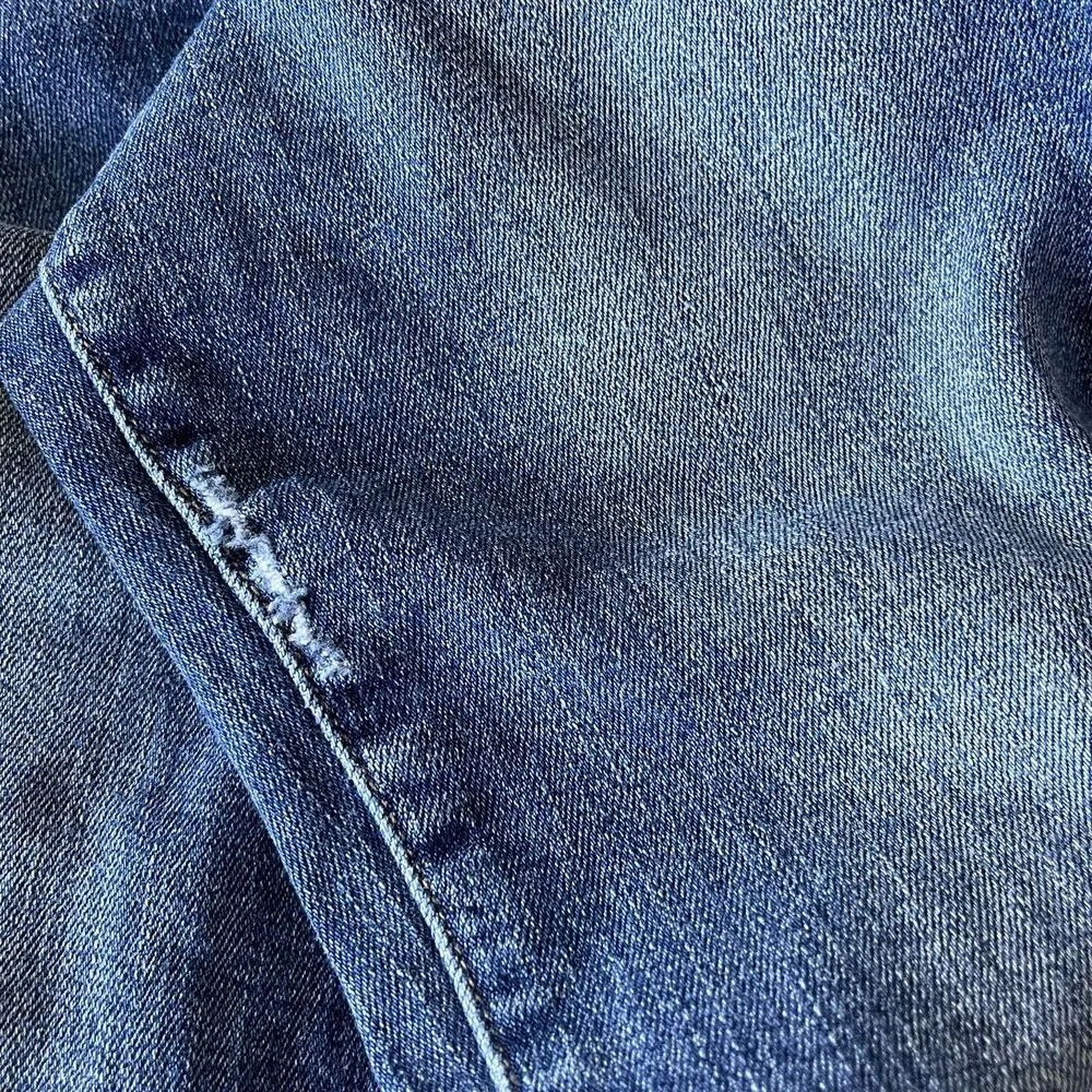 Paige SZ 27 Verdugo Crop Jeans Low-Rise Stretch 5-Pocket Whiskered Zip-Fly Blue - Image 8