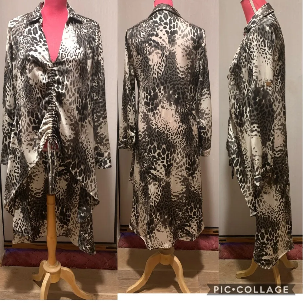 NWOT high low hem tunic animal print top size L Black Size L - Image 14