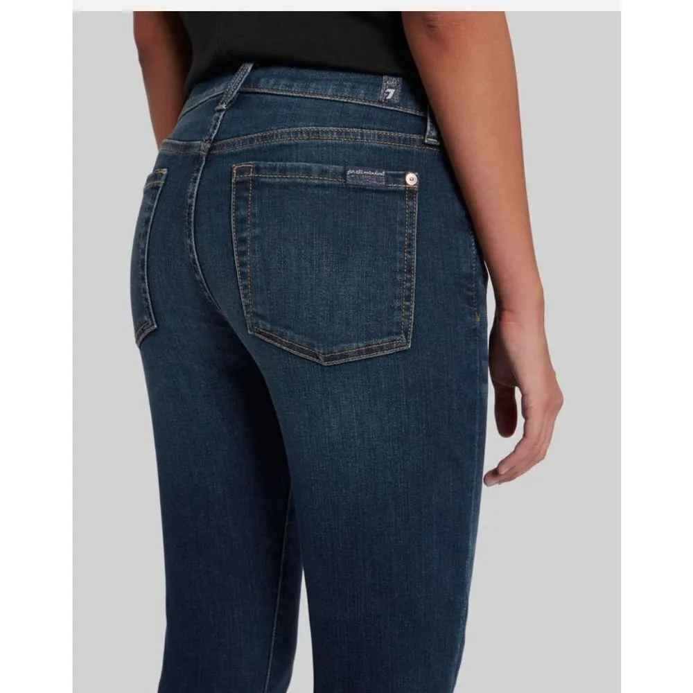 7 for All Mankind dark wash B(lair) high waist ankle 30 jeans - Image 2