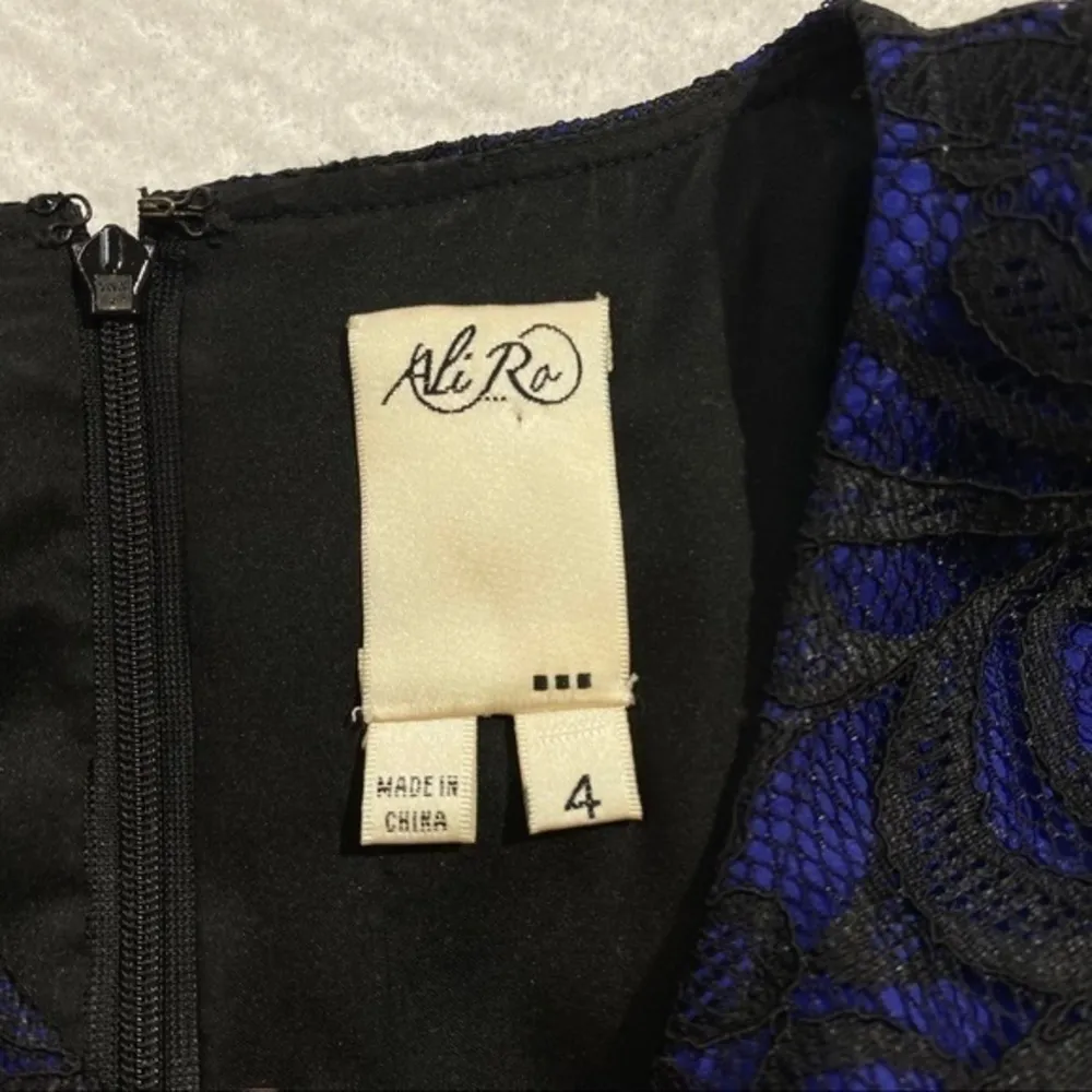 Ali Ro Lace Sleeveless Peplum Dress‎ Cocktail Evening Feminine Size 4 - Image 6