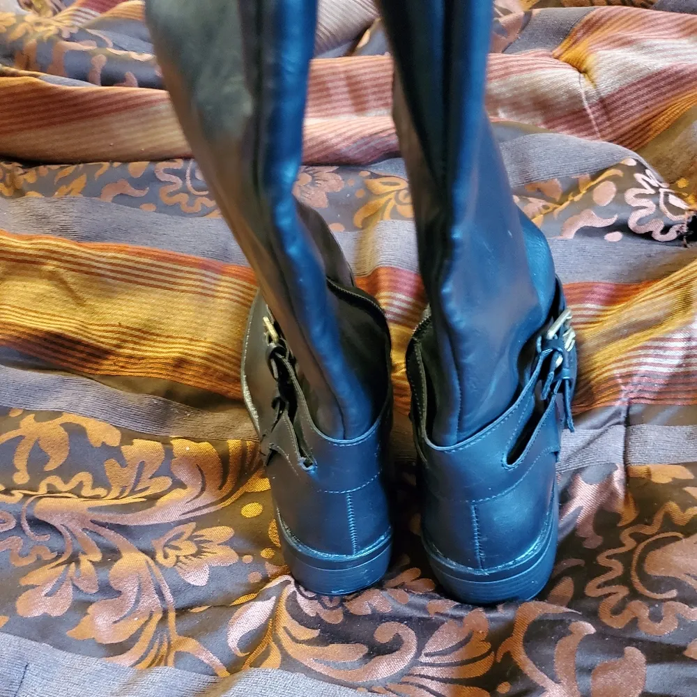 Rampage Womens Two-Tone Brown & Black Rider Boots - Image 6