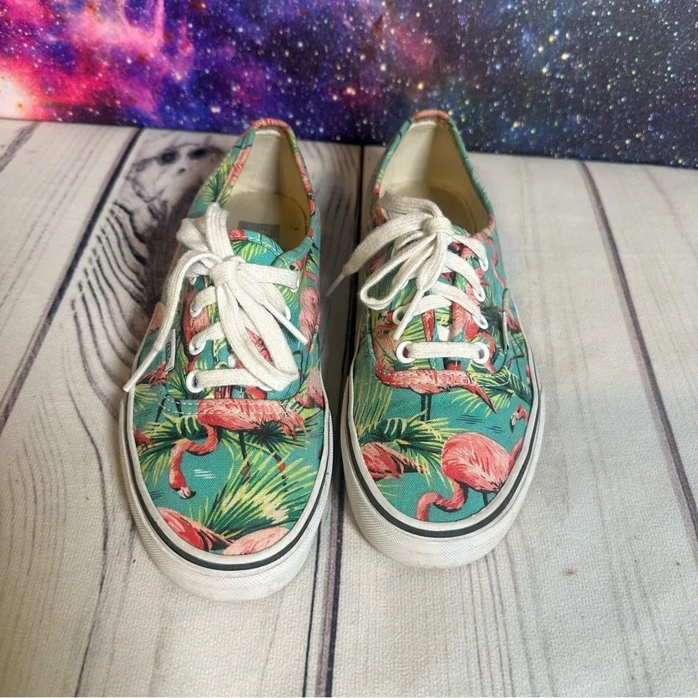 Vans Dorian Flamingo Off The Wall Tropical Floral Lace Up Sneakers Women Sz 7.5 - Image 2