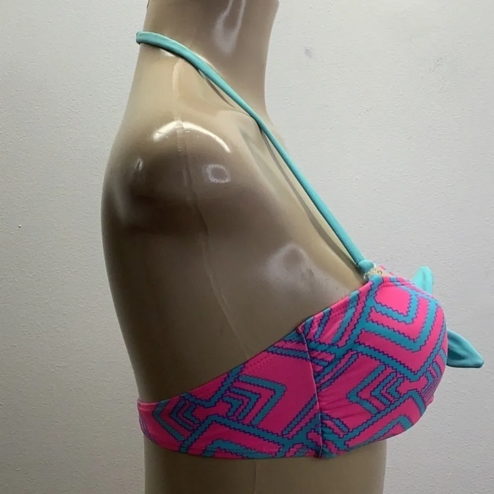 Hula Honey Size Medium Padded With Side Wire Bikini Top & Removable Strap. New - Image 4