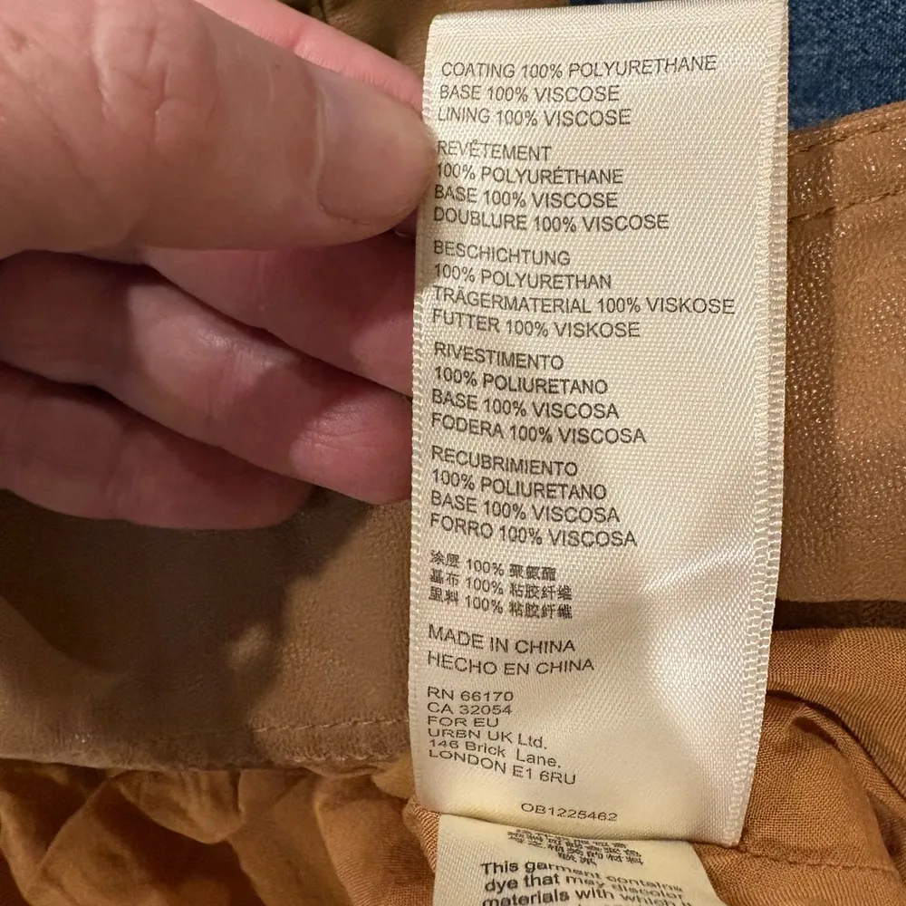 Free People Ari wrap faux suede mini skirt sz 10 camel brown - Image 9