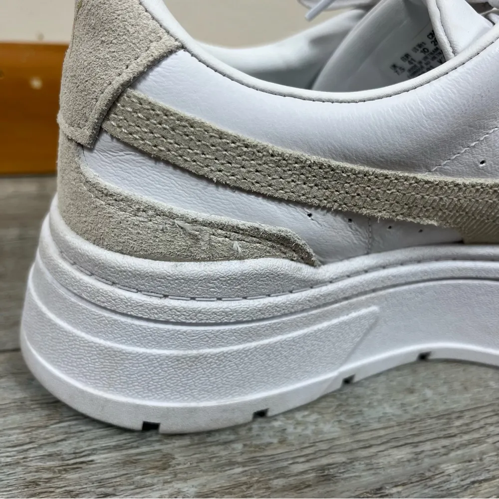 Mayze Stack Cord Sneakers Shoes Size 10 Platform Chunky Leather Suede White - Image 11