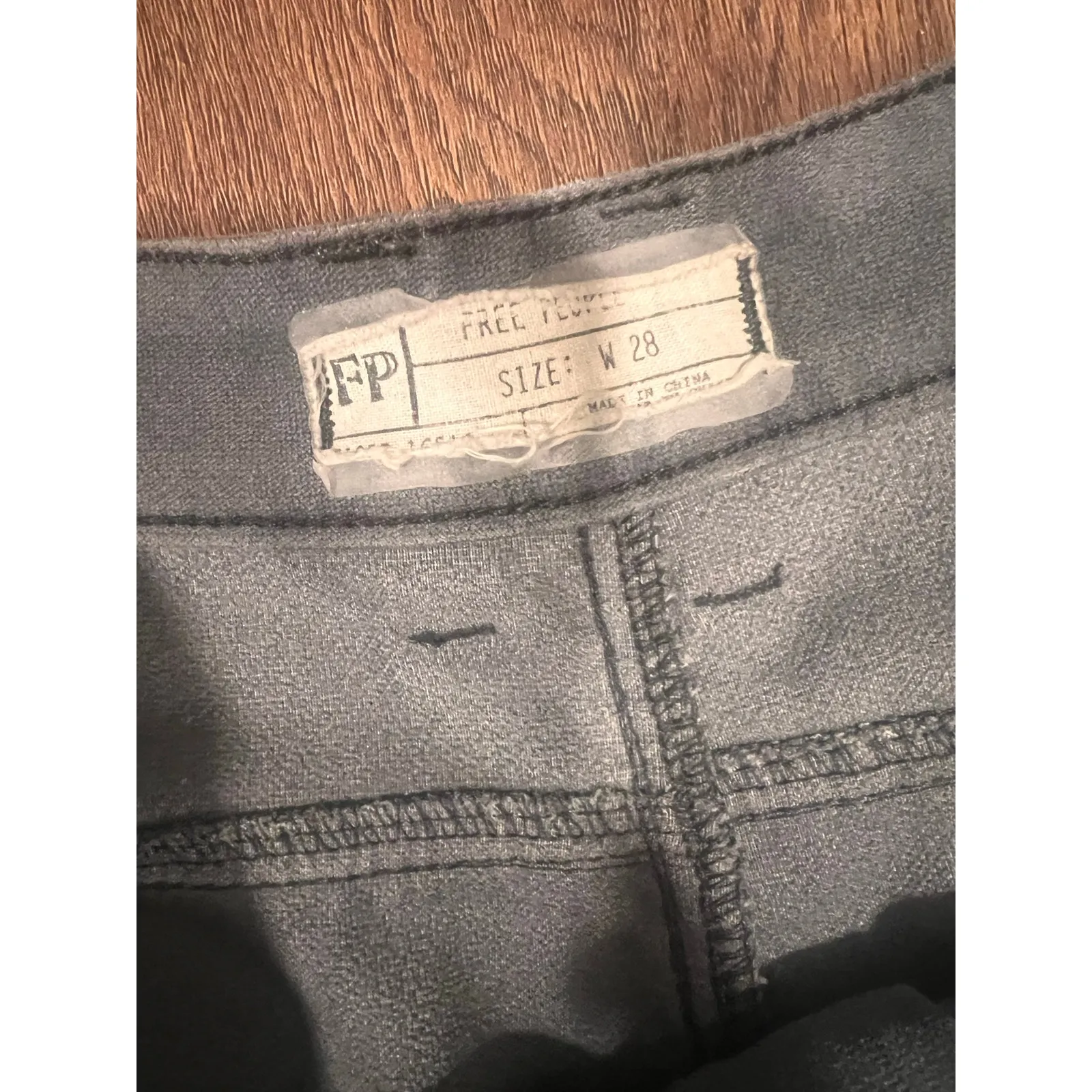 Womens Free People Boho Corduroy Western Flare Jeans Size 28   Gray - Image 6