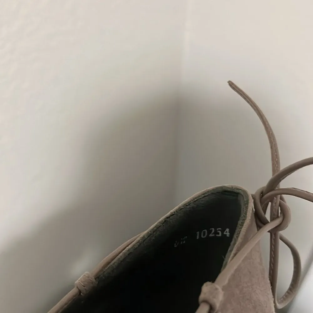 STUART WEITZMAN Gray/Beige Ankle Tie 3 Inch Heels, Size 10 - Image 7