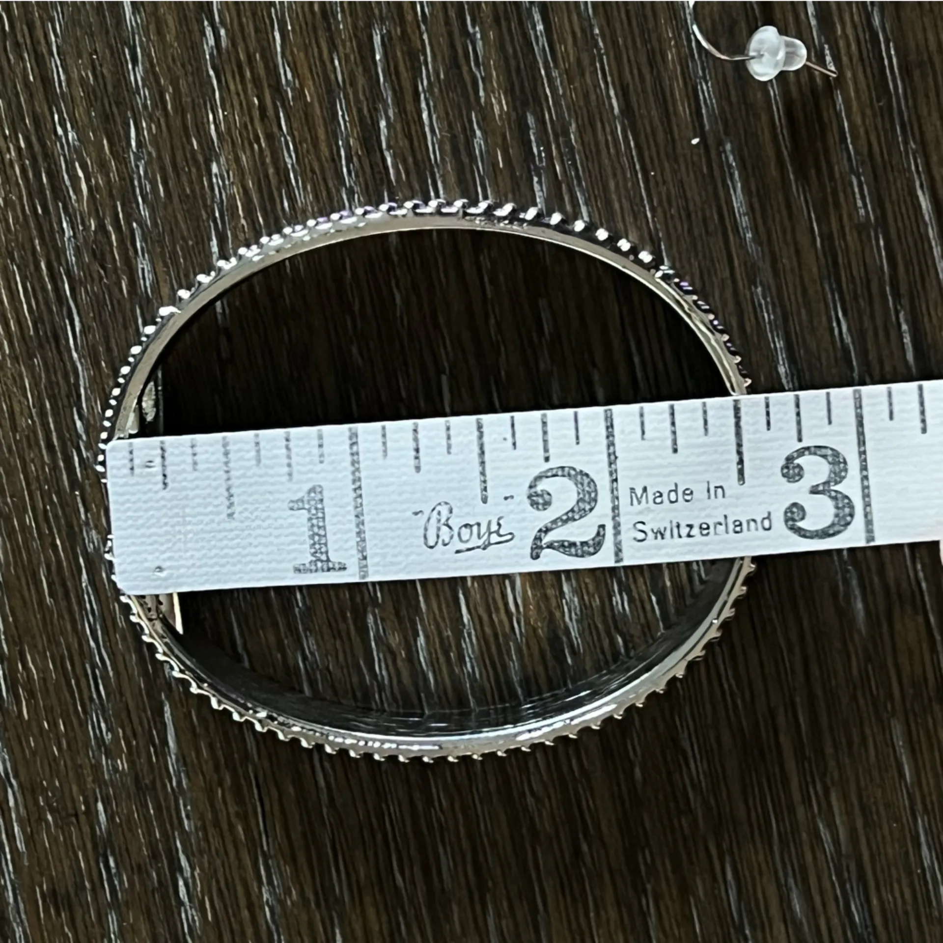 NEW Earrings and cuff bracelet matching Set, custom Jewelry, purple - Image 9