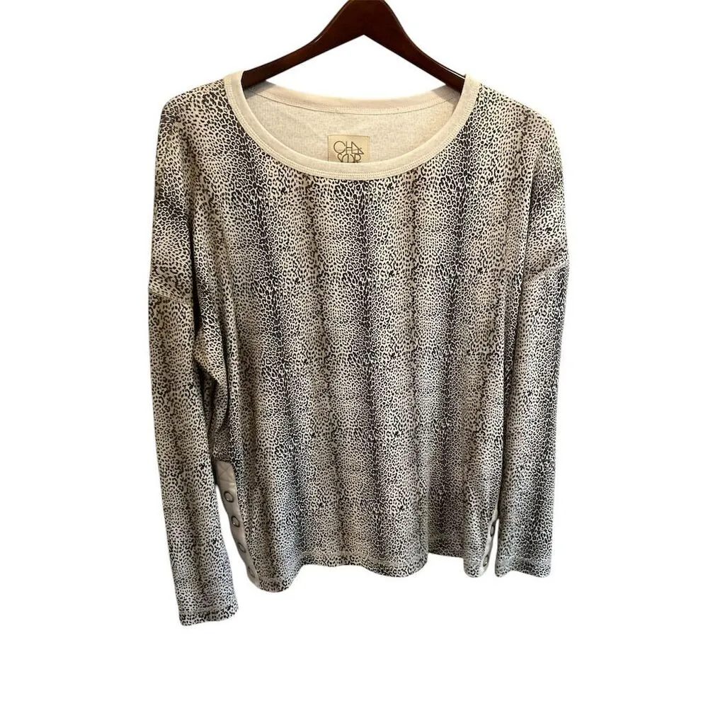 Chaser Women's M Cheetah Print‎ Top Scoop Neck Casual Top - Image 5