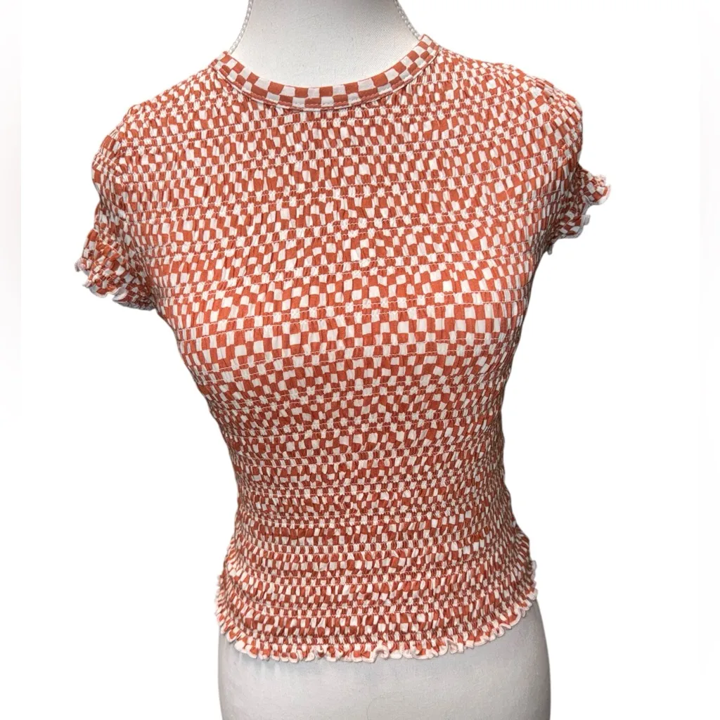 American Eagle  Smocked Hey Baby Tee - Image 3