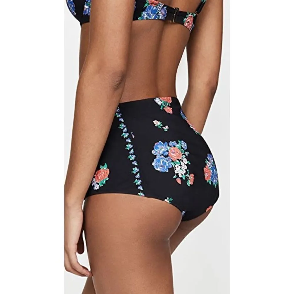 New. Tory Burch black tea rose bikini set. L-bottom/M-top Normally $298 - Image 12