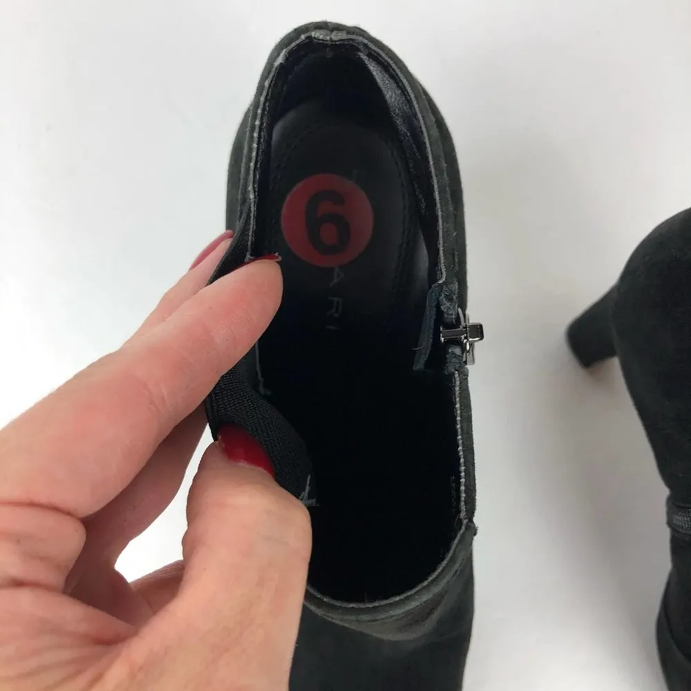 Tahari Suzi Suede Ankle Bootie in Black Size 6 - Image 15