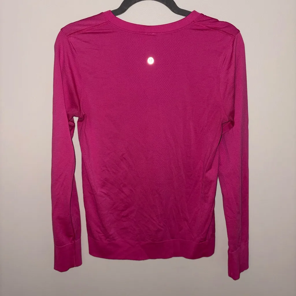 lululemon athletica Women's Fuchsia Long Sleeve Tee - Image 2