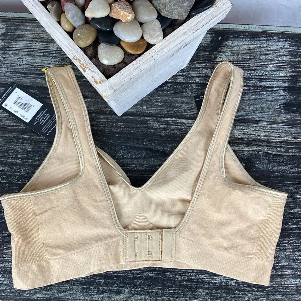 Bali Nude DF3484 Wire Free Comfort Revolution Unlined Bra NEW M - Image 4