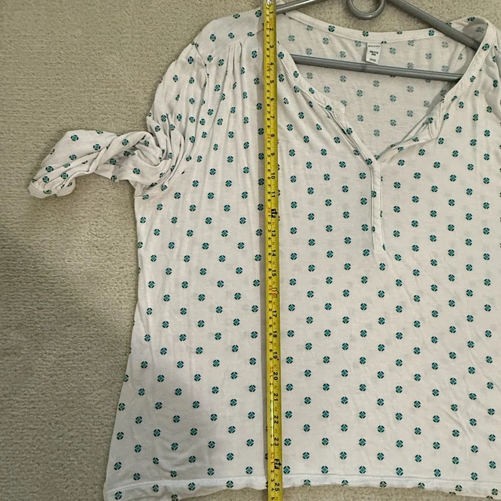 Old Navy The Tunic Shirt White Blue Print Women Sz XXL - Image 4