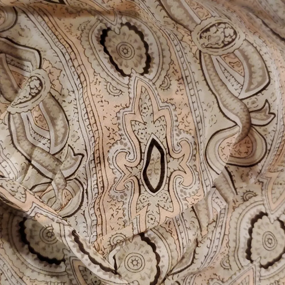 Ann Taylor Loft Sheer Long Sleeve Pink Tan Top 0 - Image 9