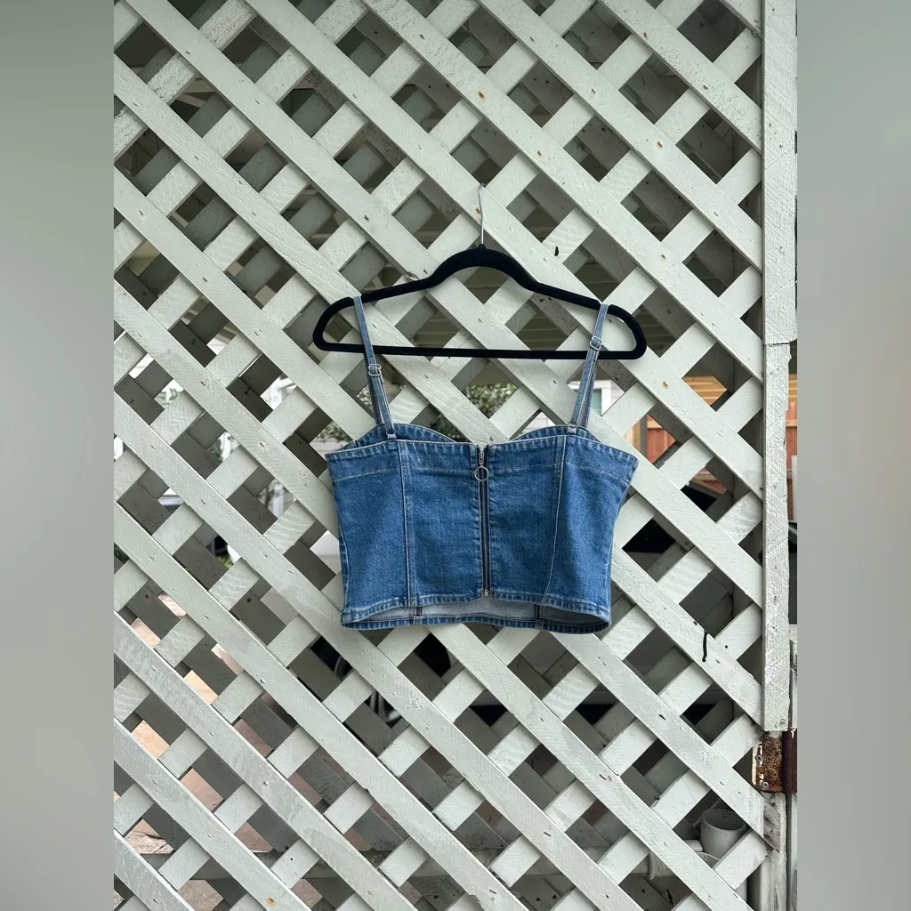 Aritzia denim forum corset top - Image 3