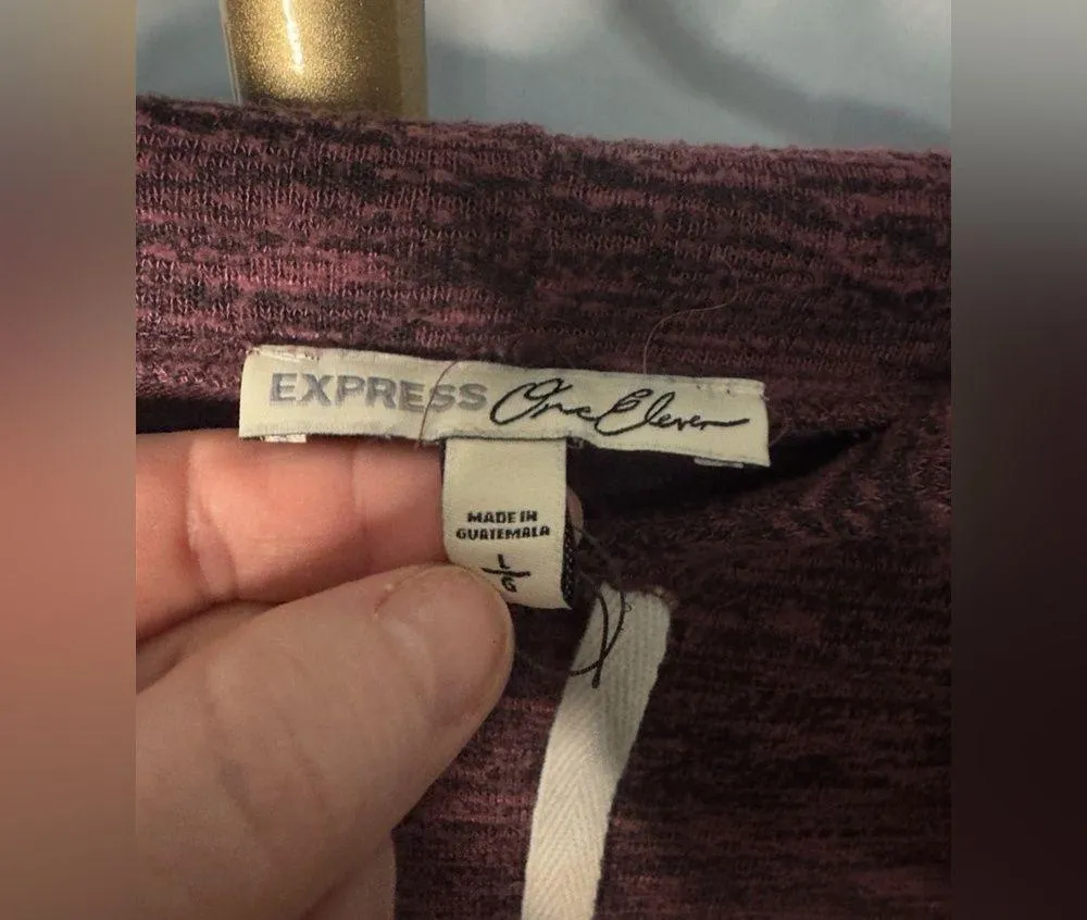 Oversized Exaggerated Cowl Neck Hoodie By Express One Eleven size Large - Image 4