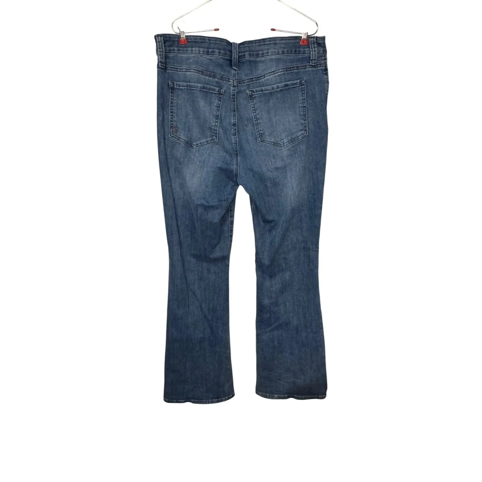 Kut from the Kloth Women's Jeans Wide Leg Hi Rise Stretch Mid-Washed Denim Sz 16 - Image 6