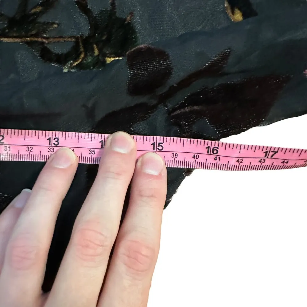 Hutch Gemma Burnout Velvet Floral Wrap Maxi Dress - Image 9