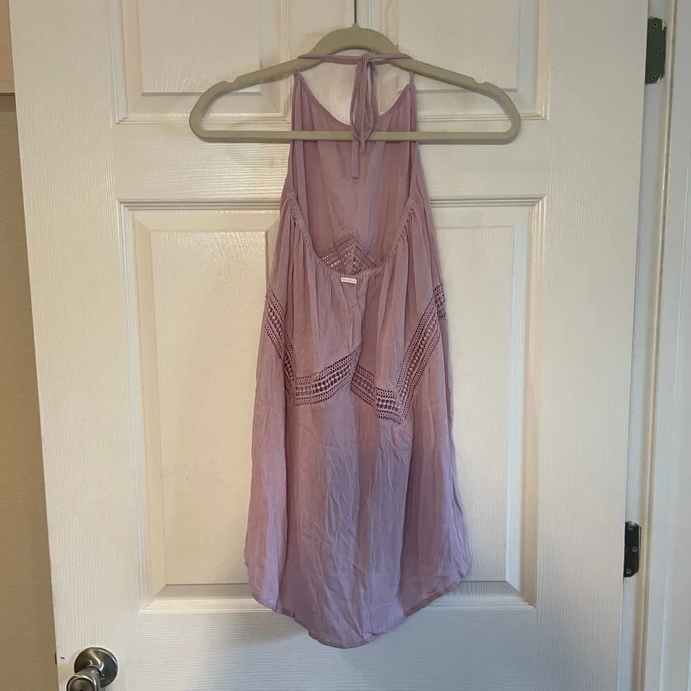 O’Neill light purple crochet halter top size Large - Image 2