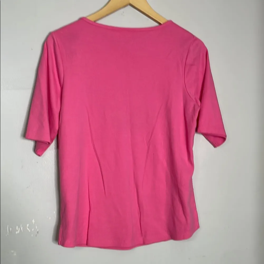 Quacker‎ Factory Easter Bunny Rabbit Pink Top - Image 4