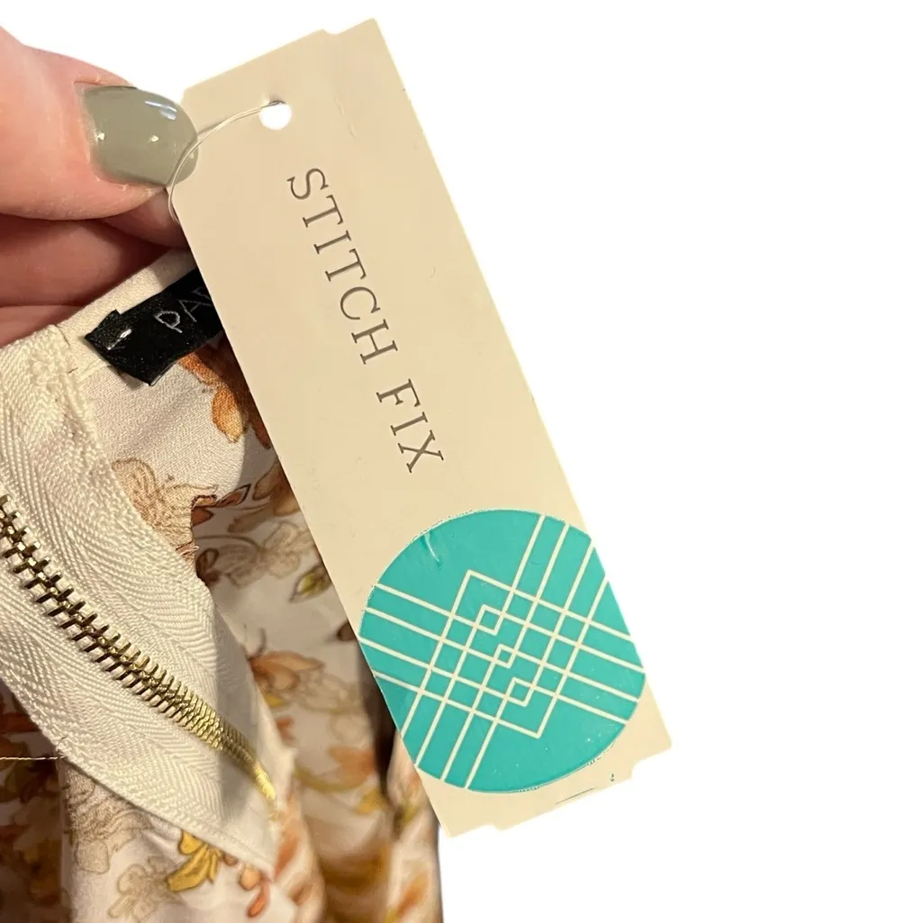 Papermoon Off White Floral Larie Tie Sleeve Blouse Brand New - Image 8