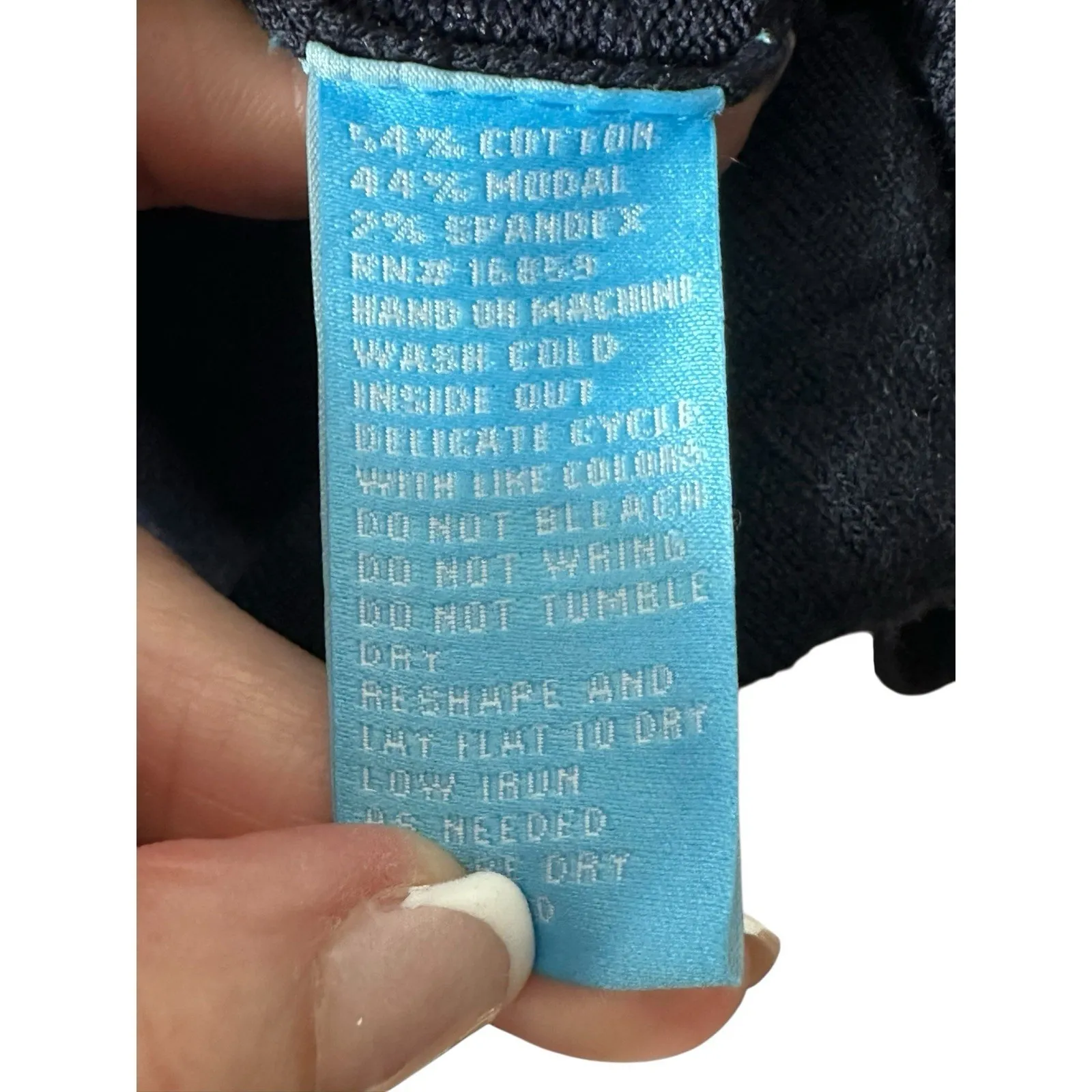 J. McLAUGHLIN Women's Large Cardigan Button Front Ribbed Cotton Blue #N1-6 - Image 6