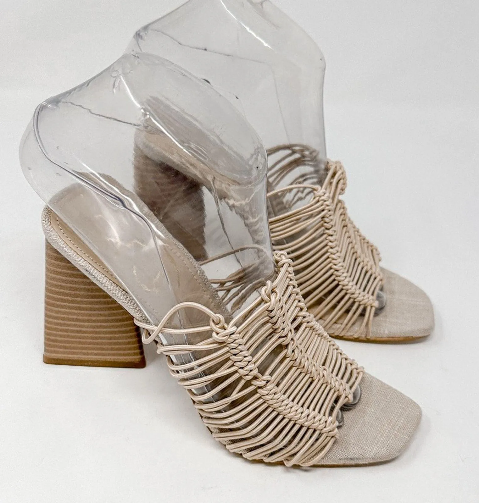 Sam Edelman Laurette Cream Block Heel Slip On Sandals, NEW, Size 5.5 MSRP $140 - Image 5