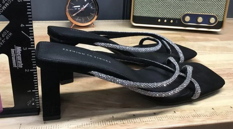 Fashion to Figure Nikita Wide Width Women's 10 W Silver Slip-On Dress Sandals - Image 4