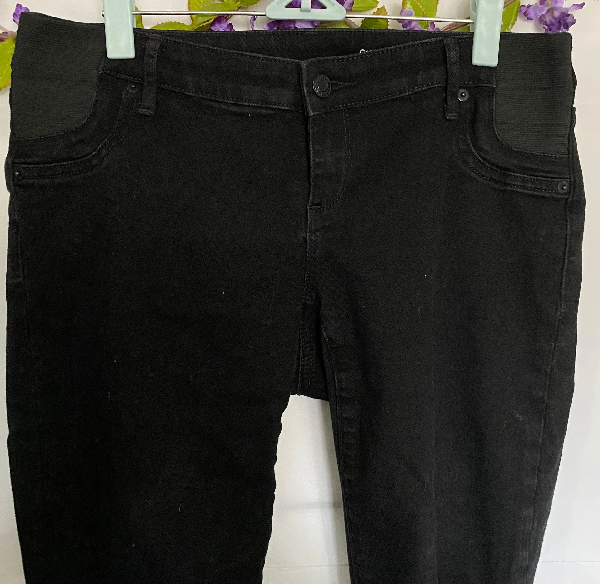 1969 maternity True Black skinny jeans, - Image 3