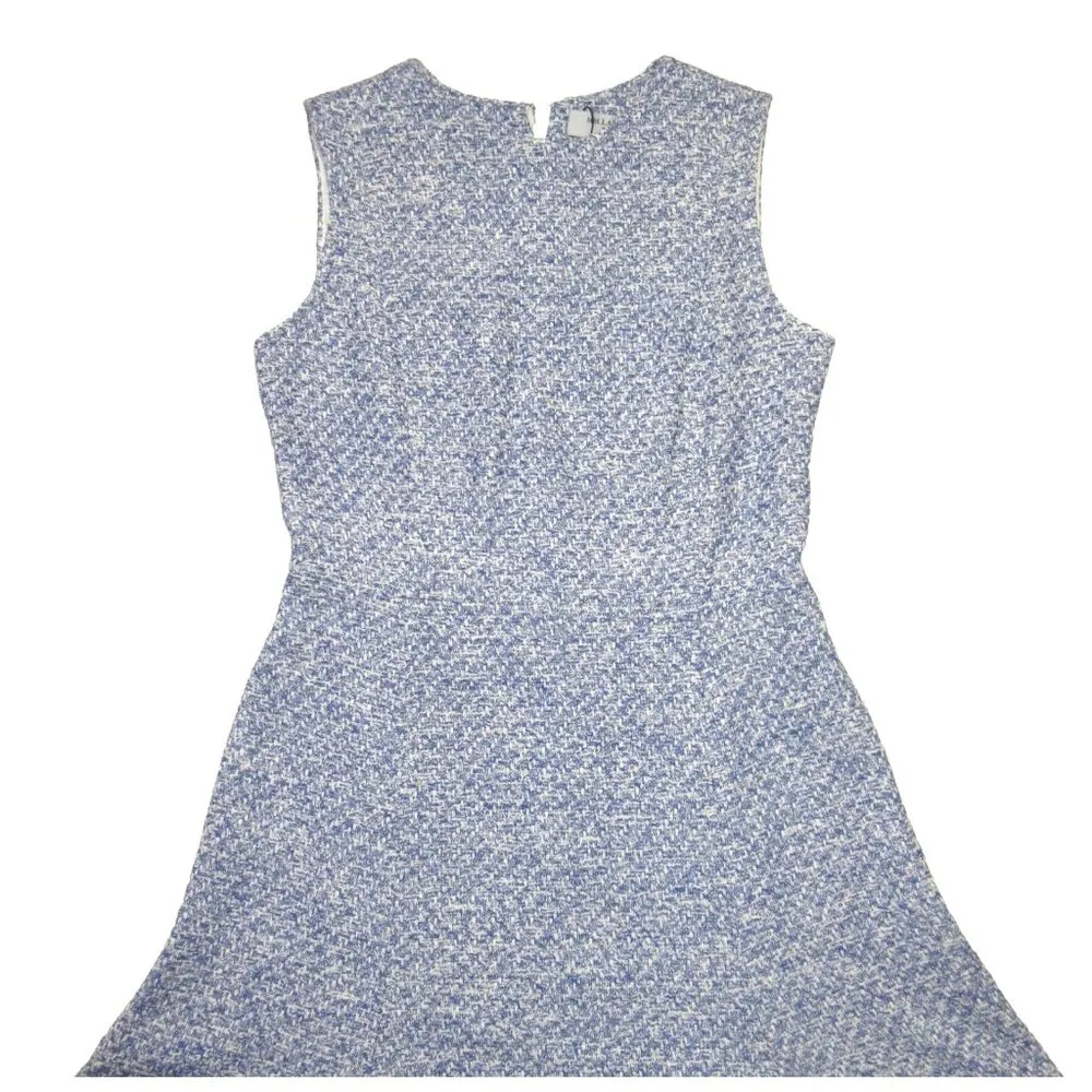 NWT MM. Lafleur The Lindsay 1.0 in Lapis Ivory Cotton Boucle Tweed Dress 8 - Image 3