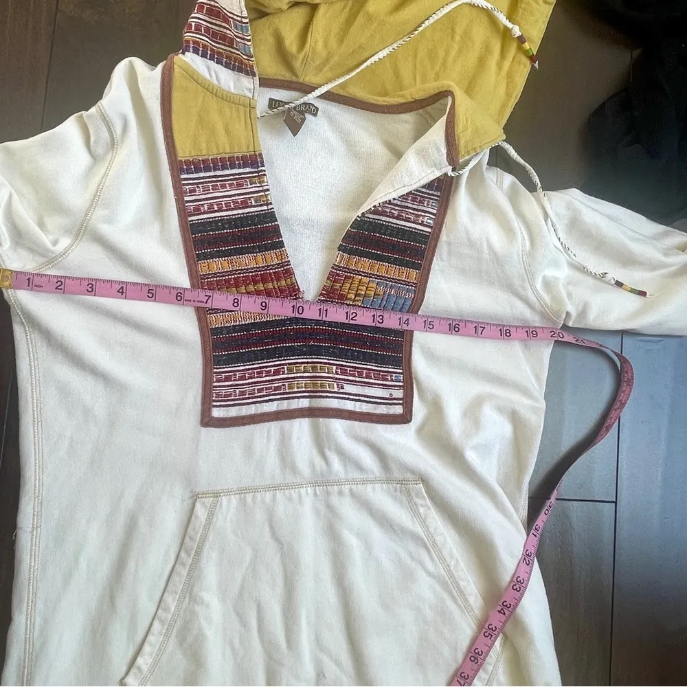 LUCKY BRAND hoodie with kangaroo front pocket soft fabric embroidered embellish - Image 6