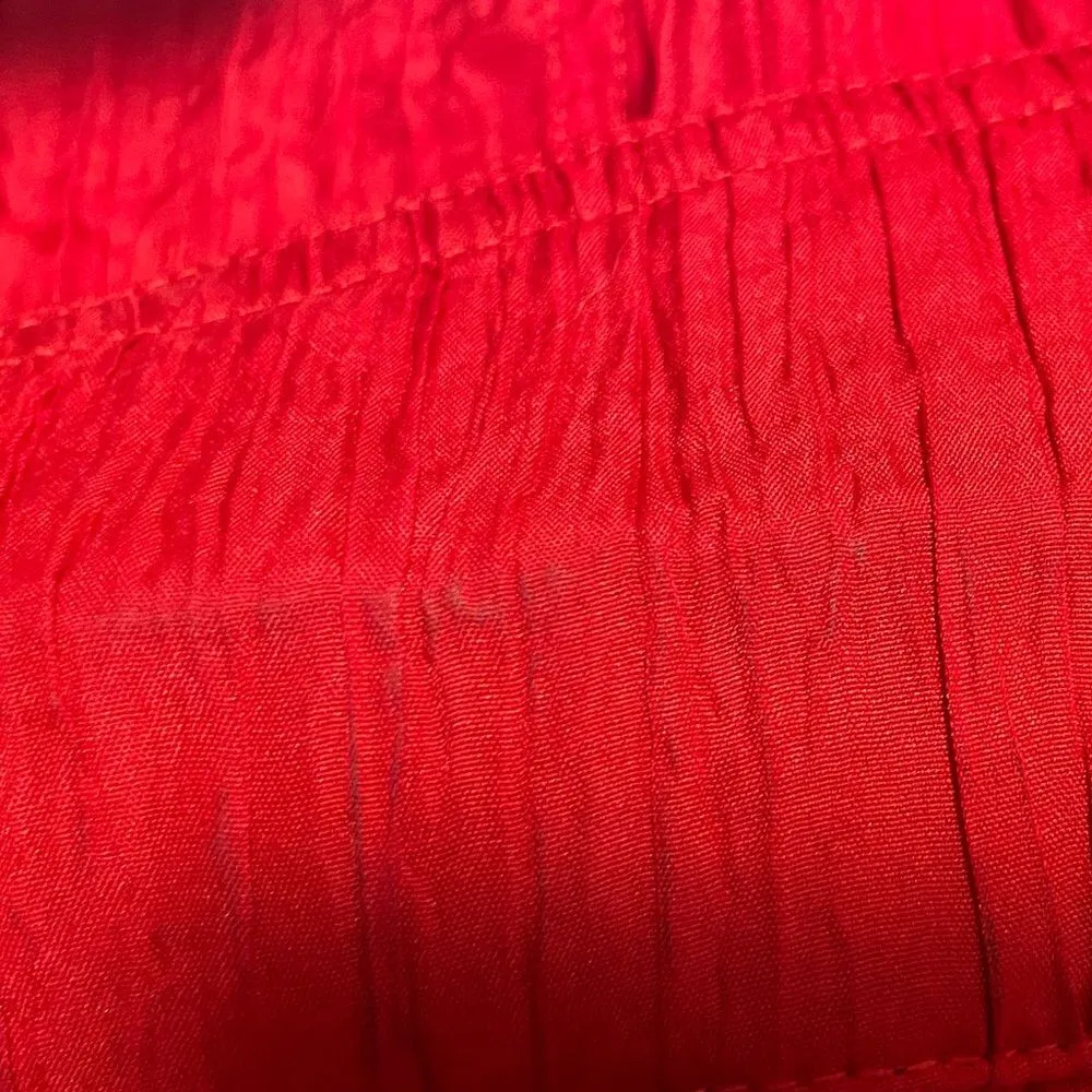 Katie Todd Crepe Textured Two Pocket Button Front Blazer Jacket Red Medium - Image 11