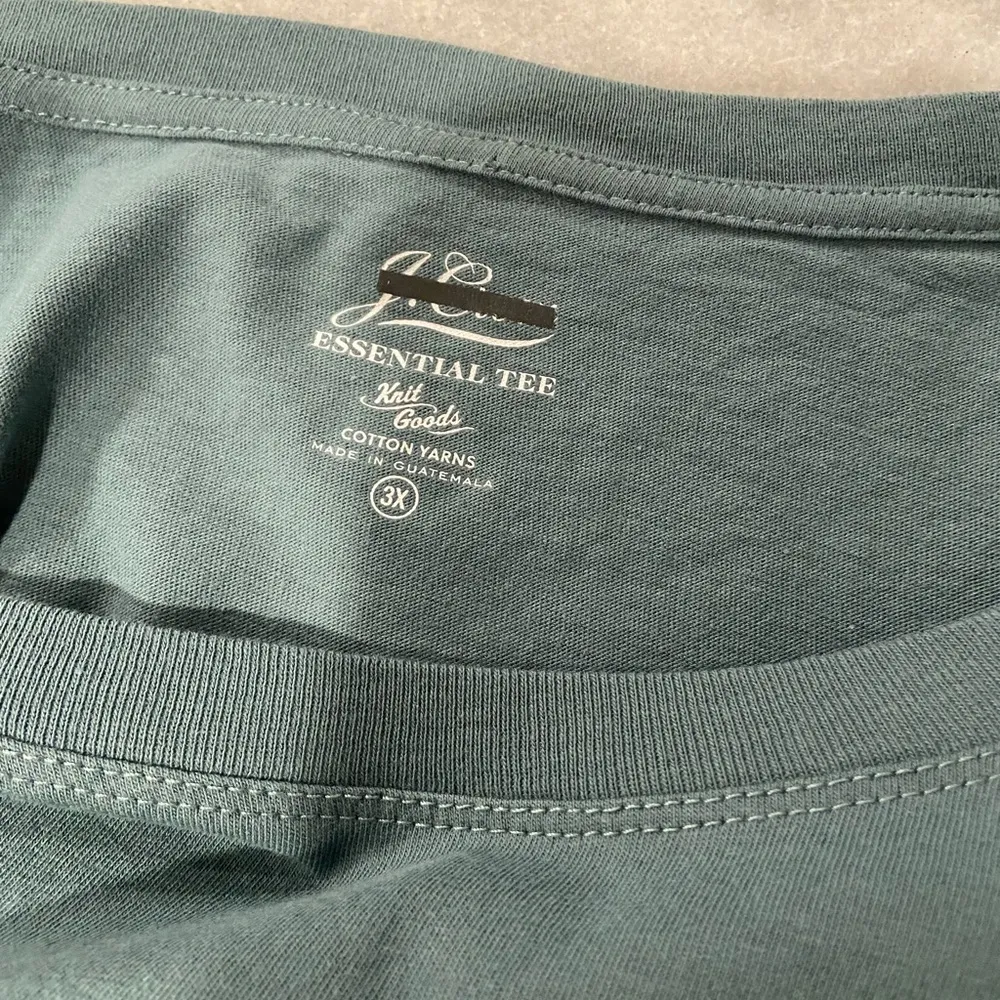 NWOT J. Crew Size 3X Essentials Teal Cotton Tee Shirt Short Sleeve Soft Comfy - Image 9