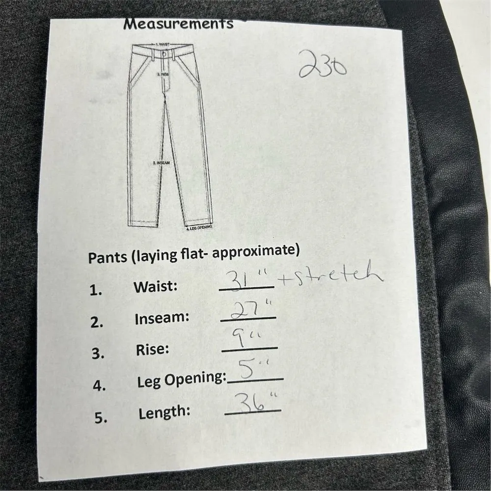 White House Black Market Women's Gray Leggings Size M black tuxedo stripe sides - Image 10