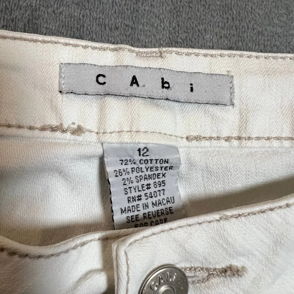 CAbi  Mid Rise Stretch Boot Cut Jeans Size 12 Style # 895 **FLAW** - Image 4