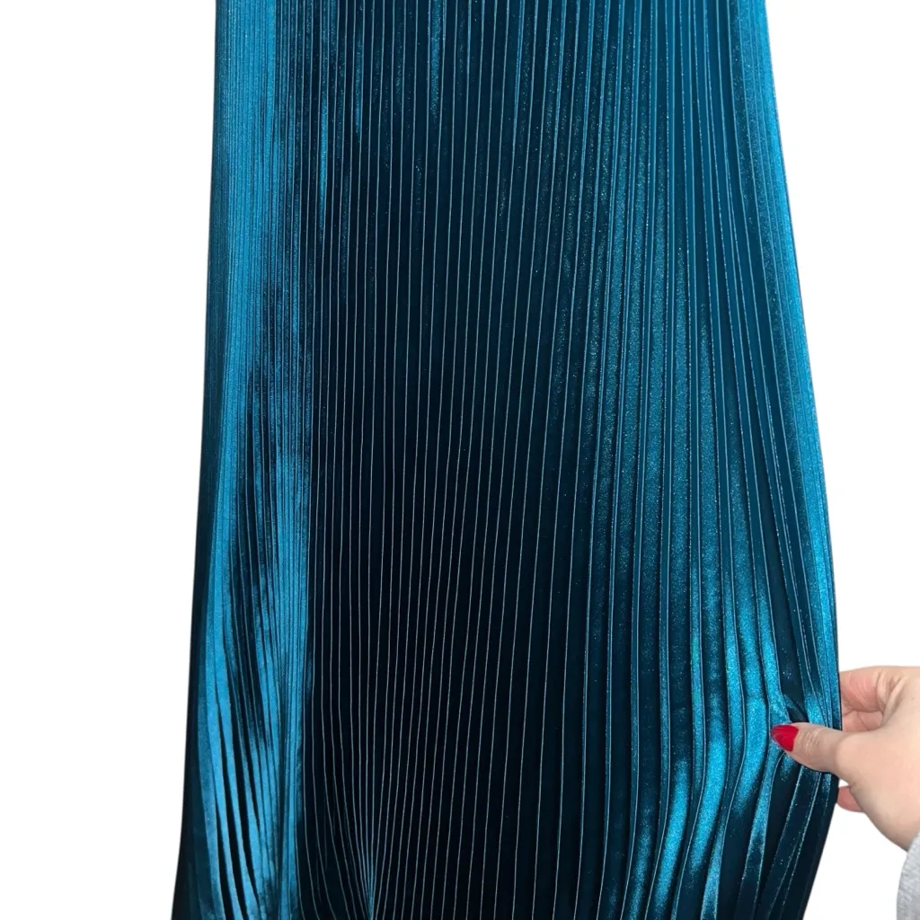NEW NWT L’IDEE Black Tie Strapless Pleated Gown In Jewel Teal - Image 7