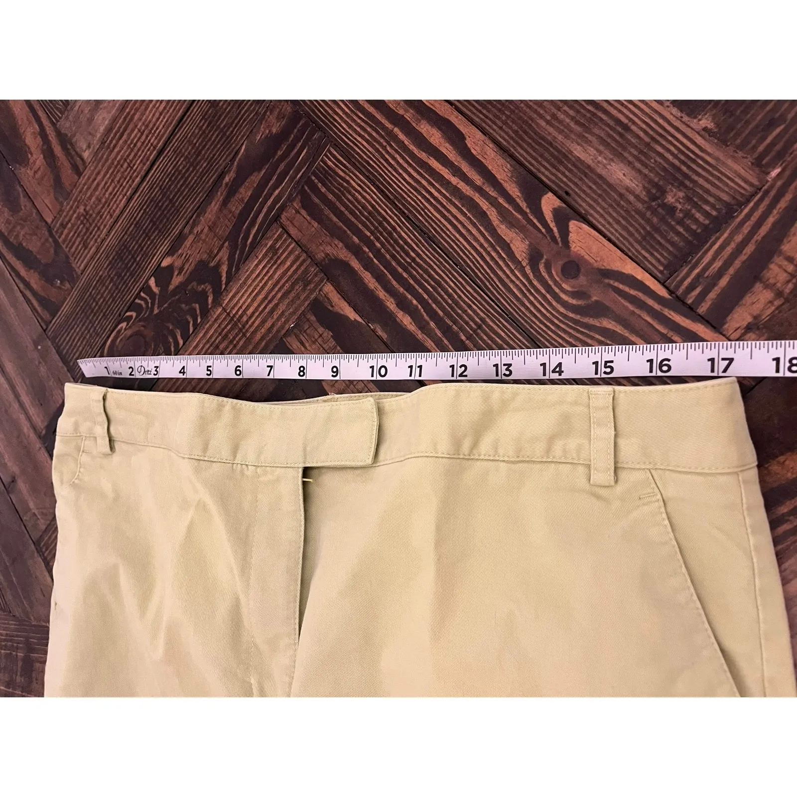 Talbots Y2K Grunge Green Chino Pants Women 14 Preppy Dainty Feminine Academia - Image 4