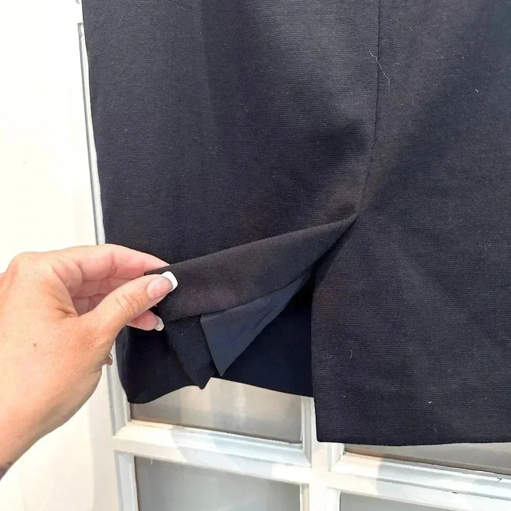 Kay Unger New York Navy & Black Fitted Pencil Skirt Women’s Size 8 Medium M - Image 4