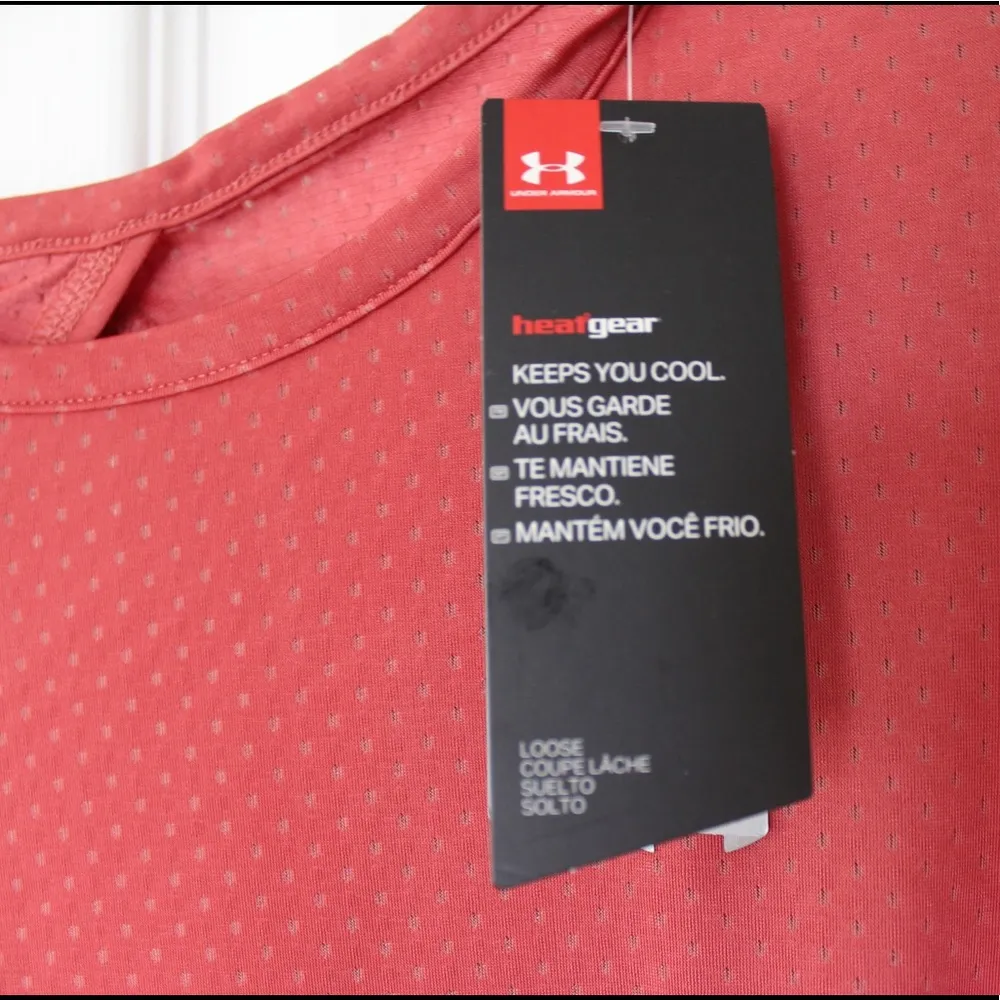 Under Armour Heat Gear Mesh Split Back Workout Top - Image 3