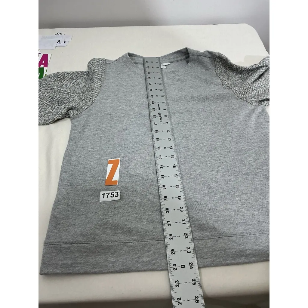 Womans J. Jill Gray 3/4 Sleeve Pullover Sweatshirt Small - Image 7