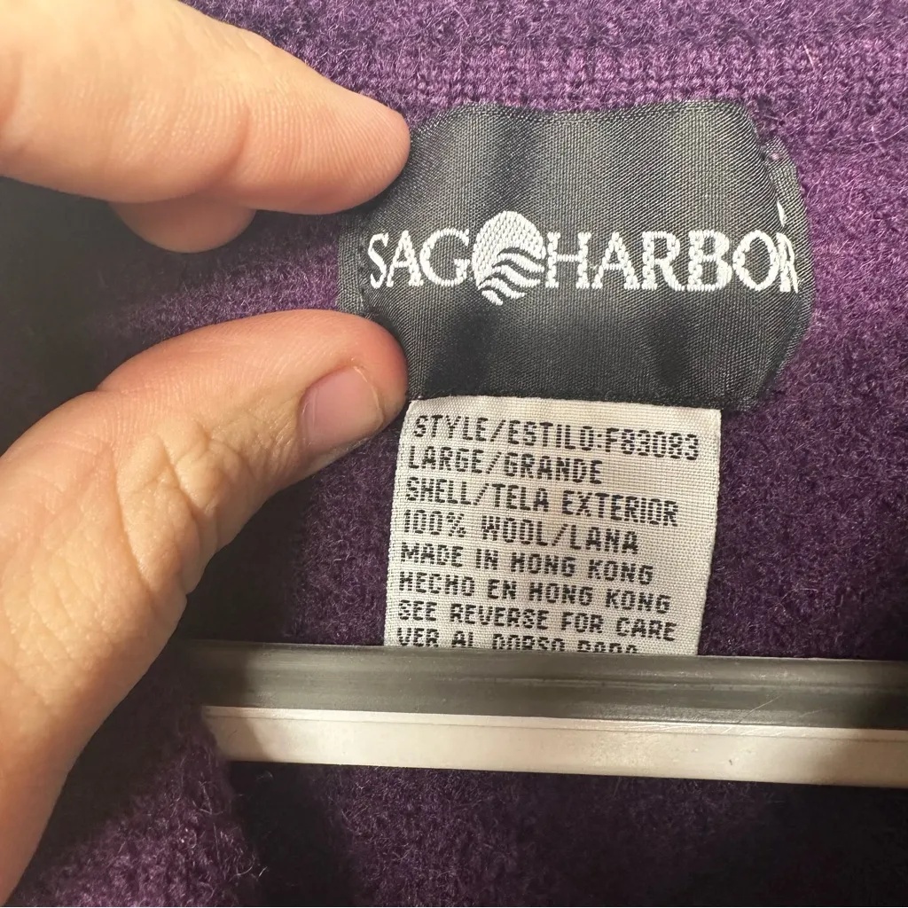 Sag Harbor  vintage 100% wool size large - Image 9