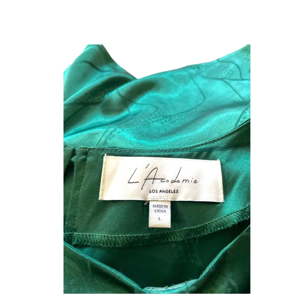 L’Academie Waylon Blouse Green Size L Revolve - Image 3
